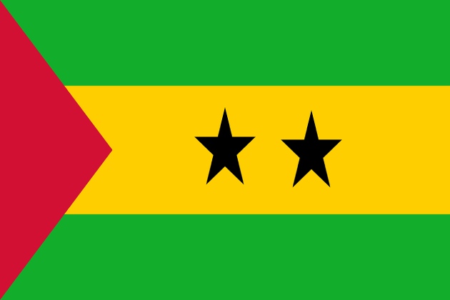 bandiera Sao Tomé e Principe, visto per l'Italia