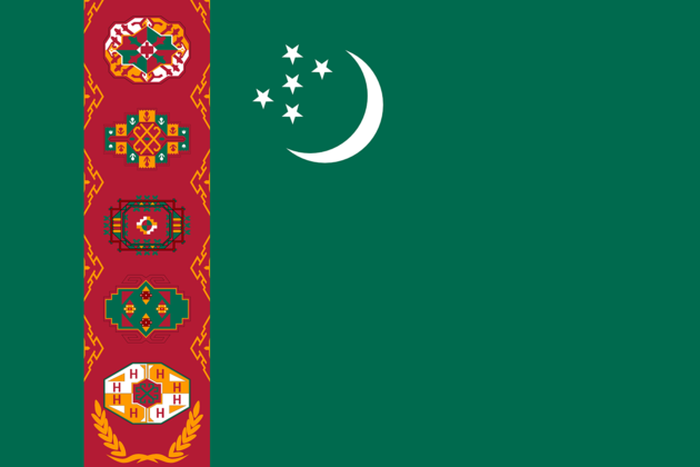 bandiera del Turkmenistan, visto per l'Italia